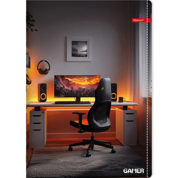 Sveska uske i široke linije A4 GAMER 52 lista (Više vrsta) 