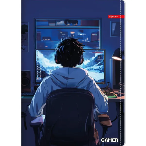 Sveska uske i široke linije A4 GAMER 52 lista (Više vrsta) 