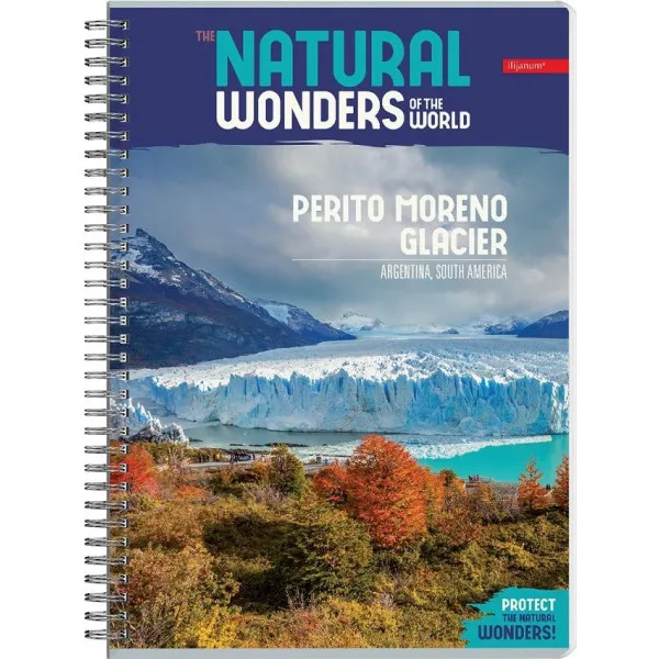 Sveska na linije A4 sa spiralom NATURAL WONDERS 80 listova (Više vrsta) 