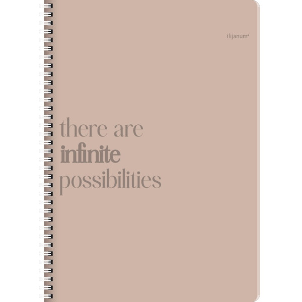 Sveska na linije A4 sa spiralom INFINITY 120 listova, tvrd povez (Više vrsta) 