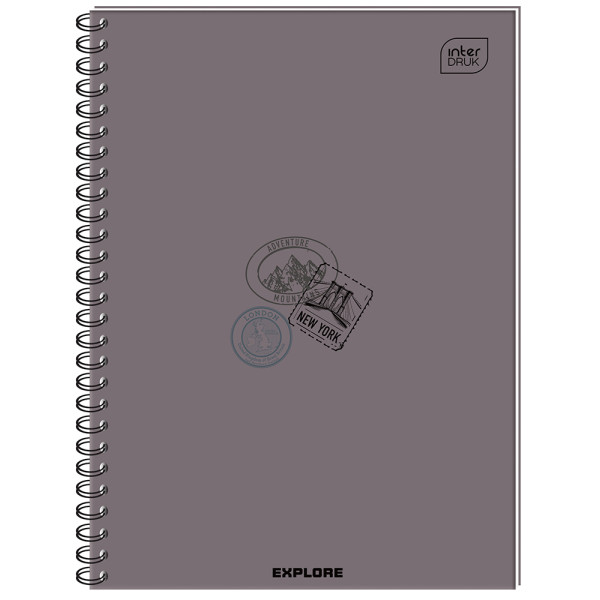 Spiralni notes A5, tvrde korice, 100 listova na kvadratiće (Više vrsta) 