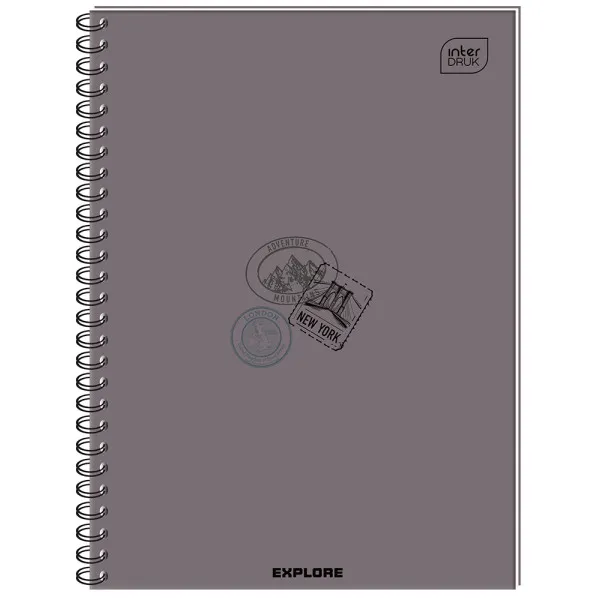 Spiralni notes A5, tvrde korice, 100 listova na kvadratiće (Više vrsta) 