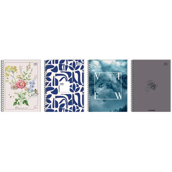 Spiralni notes A5, tvrde korice, 100 listova na kvadratiće (Više vrsta) 