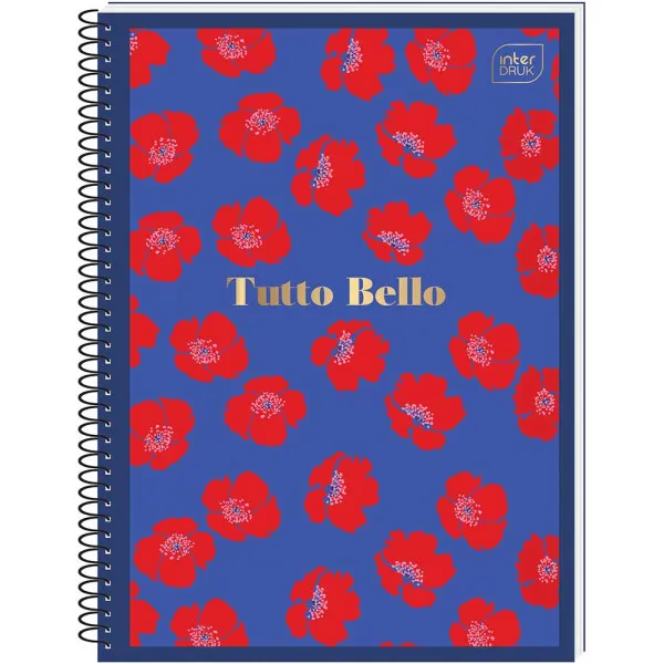 Spiralni notes A6 TUTTO BELLO 80 listova na kvadratiće (Više vrsta) 