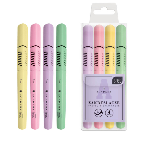 Set četiri signira pastelnih boja ACADEMY 