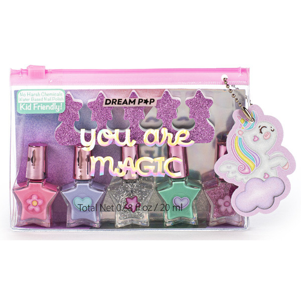 Set pet raznobojnih mini lakova za nokte i separatora 