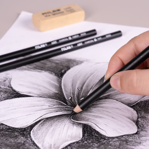 Ugljen olovke za crtanje MILAN (3 kom različite tvrdoće) 