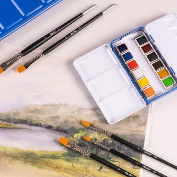 Akvarel boje MILAN - HALF PANS 12 kom 