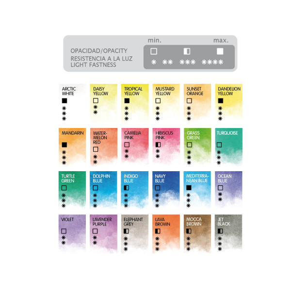 Akvarel boje MILAN - HALF PANS 24 kom 