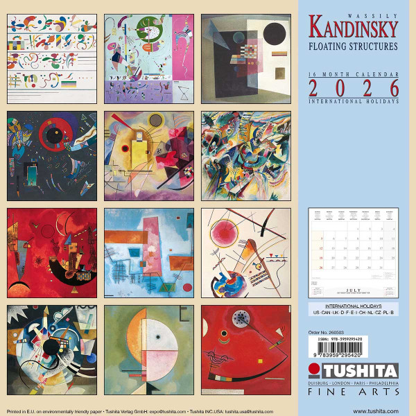 Zidni kalendar 2026 KANDINSKY - FLOATING STRUCTURES 