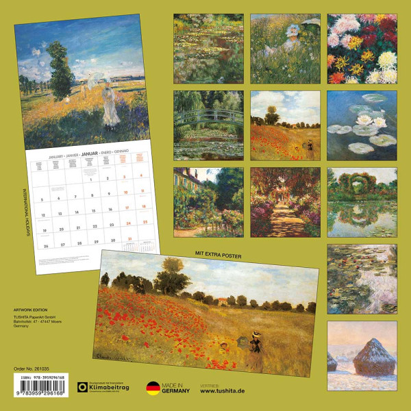 Zidni kalendar 2026 CLAUDE MONET 