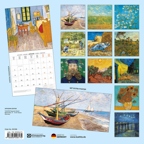 Zidni kalendar 2026 VINCENT VAN GOGH 