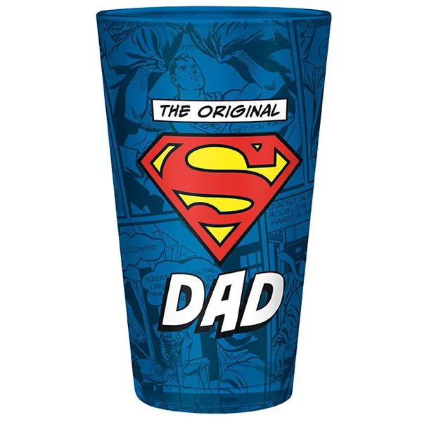 Velika staklena čaša SUPERMAN DAD 400ml 