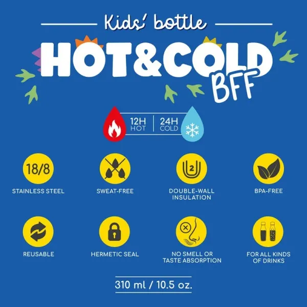 Mini termos 310ml HOT&COLD Dino 