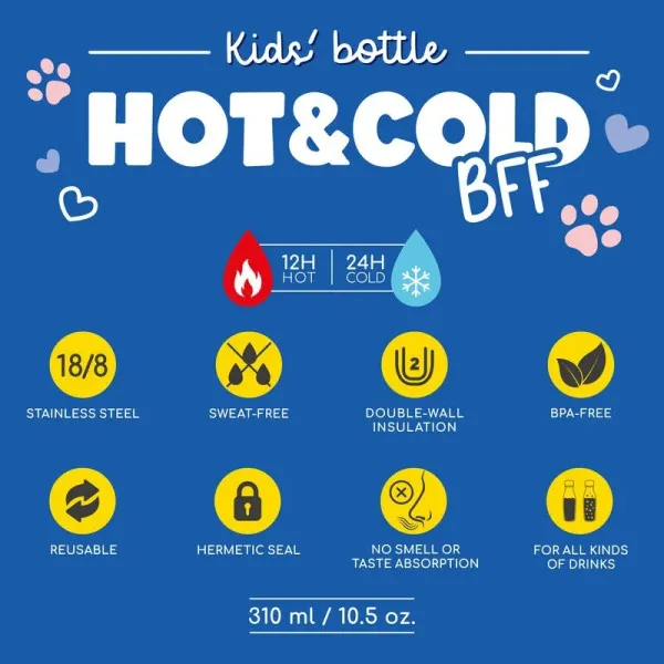 Mini termos 310ml HOT&COLD Kitty 