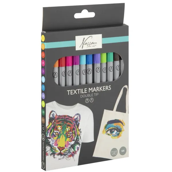 Dvostrani markeri za tkaninu 12kom 