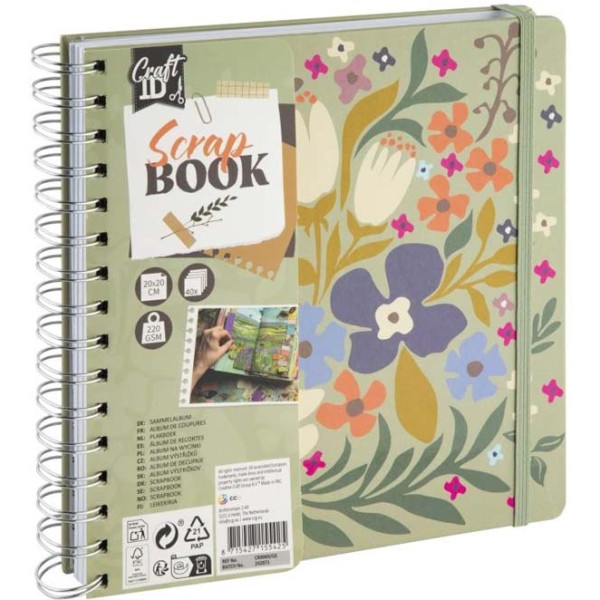 SCRAPBOOK FLOWERS 20,5x20,5cm 