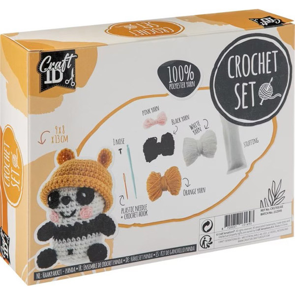 Kreativni set za heklanje PANDA 9x8x13cm 