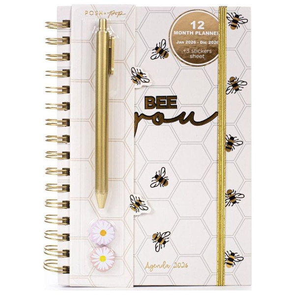 Agenda sa olovkom 2026 (12m) POSH&POP Bee You 