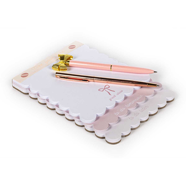 Poklon set COZY 3 blokova za poruke i 2 hemijske olovke 