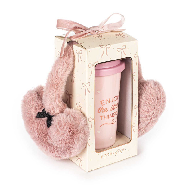 Poklon set COZY Putna šolja i grejač za uši 