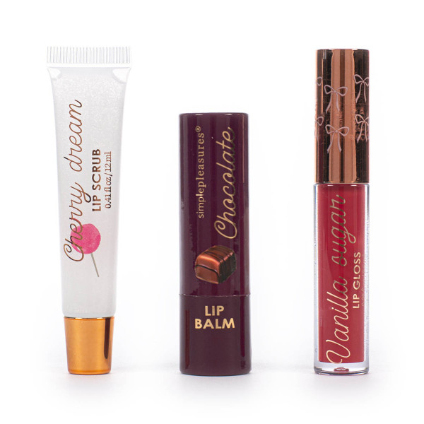 Poklon set COZY Balzam, sjaj i piling za usne 