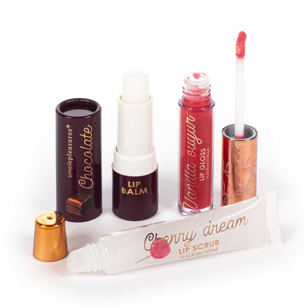 Poklon set COZY Balzam, sjaj i piling za usne 