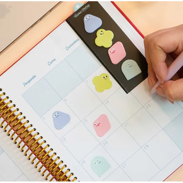 Mini blokovi za poruke OBLICI, 4 boje, 20 listića 