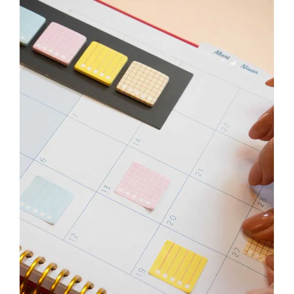 Mini blokovi za poruke KVADRAT, 4 boje, 20 listića 