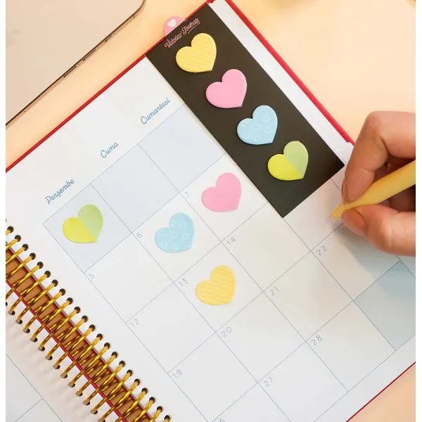 Mini blokovi za poruke SRCE, 4 boje, 20 listića 