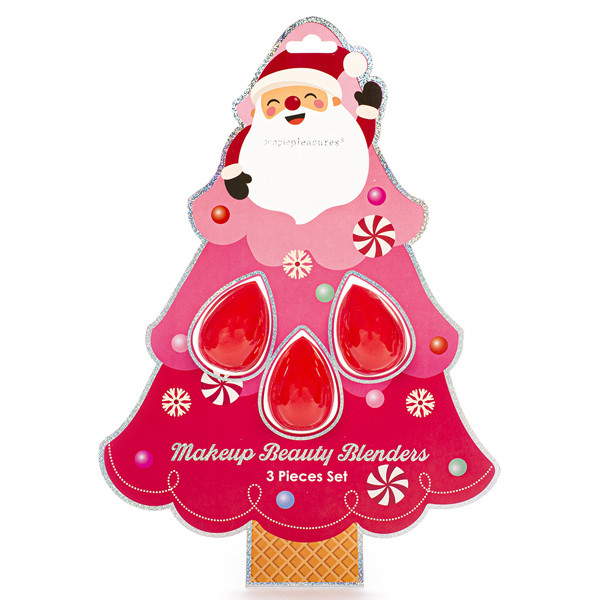 Novogodišnji set tri sunđera za šminku DEDA MRAZ 