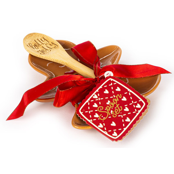 Novogodišnji set kašika i podmetač JELKA 