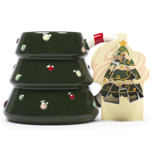 Novogodišnja šolja i kalup JELKA 