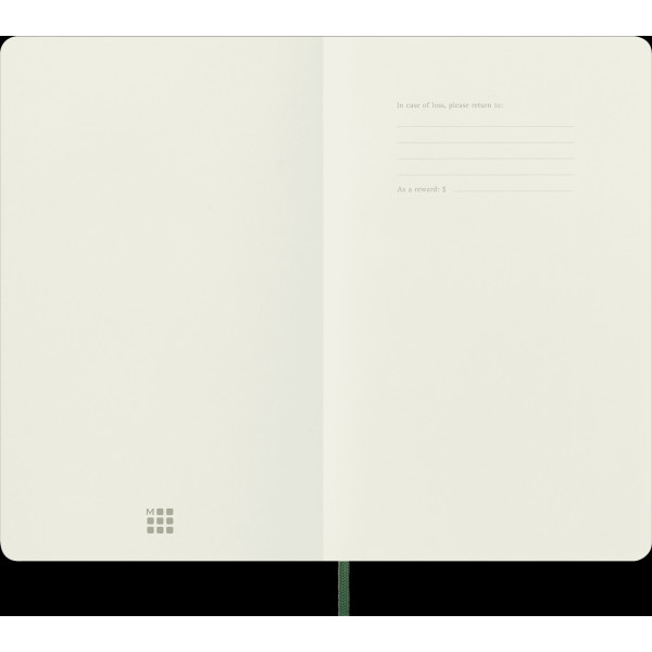 Notes na kvadratiće 13x21 LG MOLESKINE Myrtle Green soft 