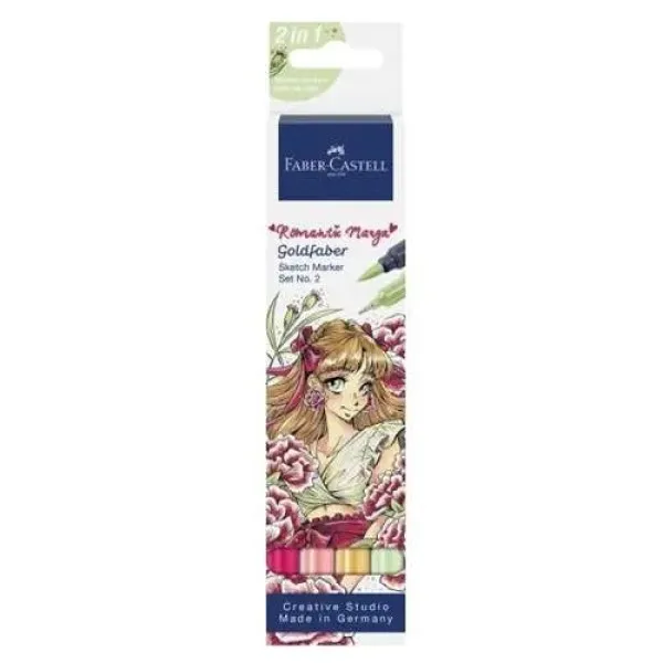 Sketch flomasteri (4 kom) FABER CASTEL Romantic Manga 2 