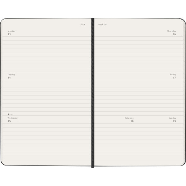 MOLESKINE Nedeljni planer TP CRNI 13 x 21 cm 