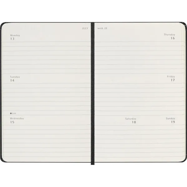 MOLESKINE Nedeljni planer TP CRNI 9 x 14 cm 