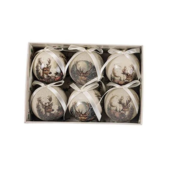 Novogodišnji ukrasi 1/6 JELEN 6cm 