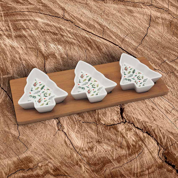 Činije sa poslužavnikom NOVA GODINA - JELKA 