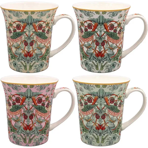 Set četiri šolje LUSTRE STRAWBERRY THIEF 