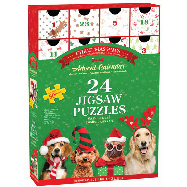 Advent kalendar - puzzle CHRISTMAS PAWS 