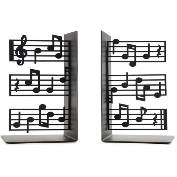 Držač za knjige MUZIKA crni 