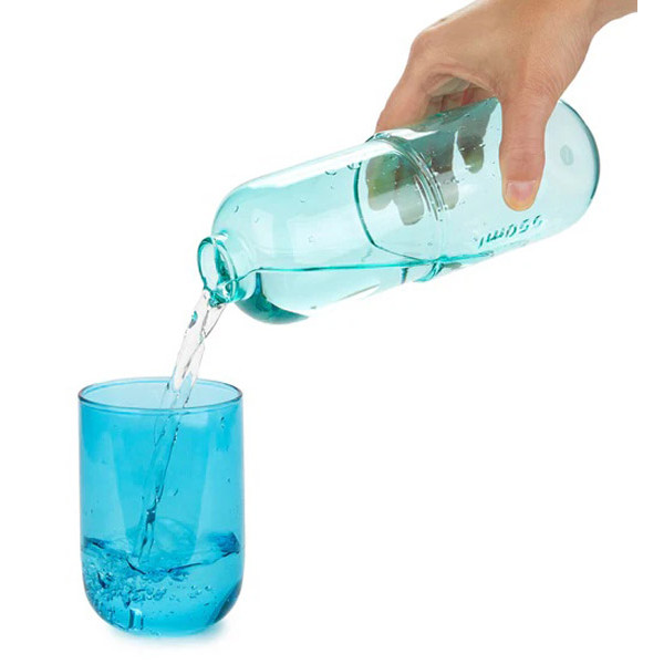 Flaša i čaša PILULA  plava 550ml 