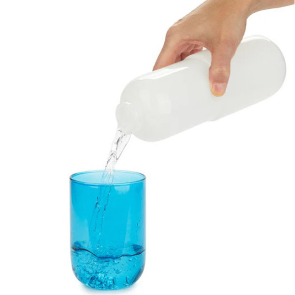 Flaša i čaša PILULA  plavo-bela 550ml 