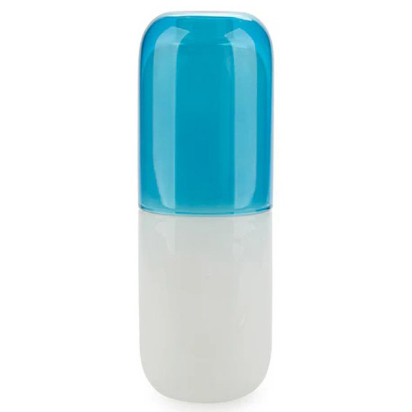 Flaša i čaša PILULA  plavo-bela 550ml 