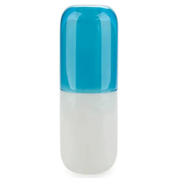 Flaša i čaša PILULA  plavo-bela 550ml 