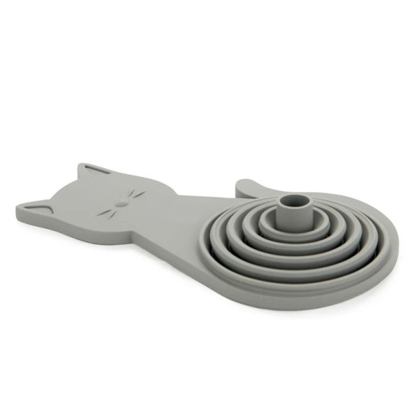 Sklopivi silikonski levak sa magnetom MEOW - GRAY 
