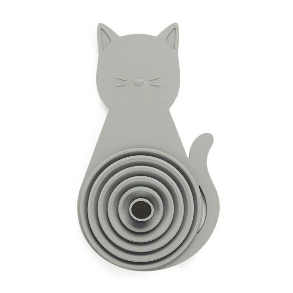 Sklopivi silikonski levak sa magnetom MEOW - GRAY 