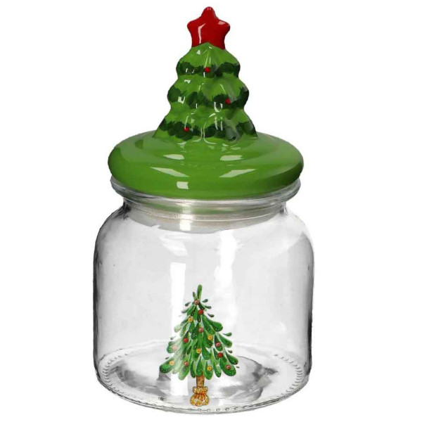 Staklena tegla NOVA GODINA 11x19cm 