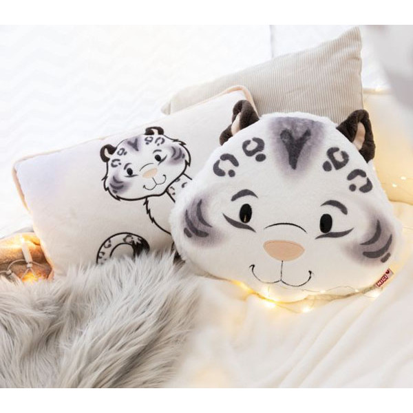 Plišani jastuk SNEŽNI LEOPARD 35x30cm 